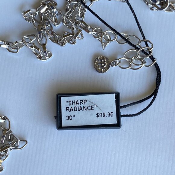 Butler Stunning Diamond Shape Crystal Necklace NWT - Picture 7 of 8